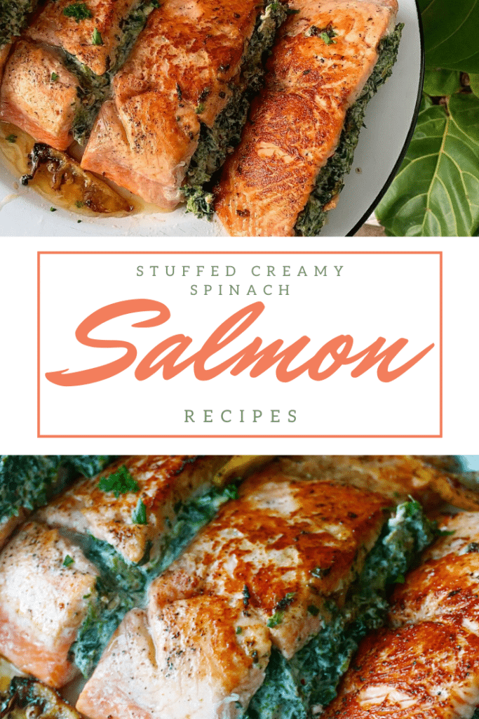 Creamy Spinach Stuffed Salmon - Let's Eat Cuisine