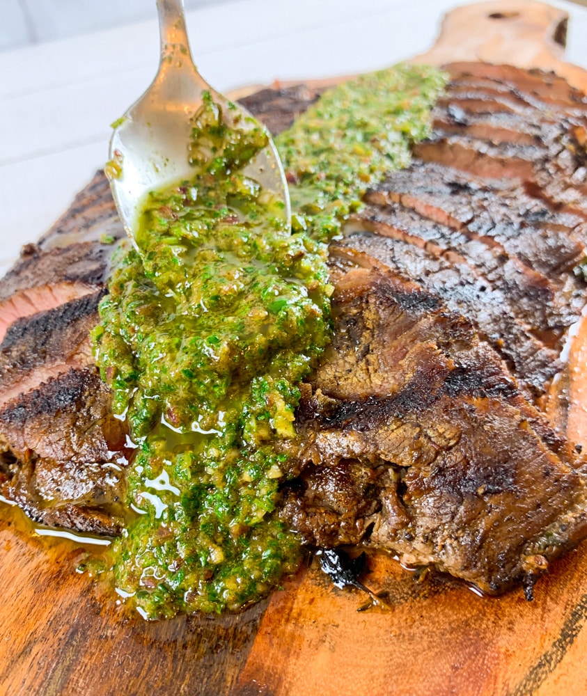 Brazilian Grilled Flank Steak With Chimichurri Rice - Lovely Little Kitchen