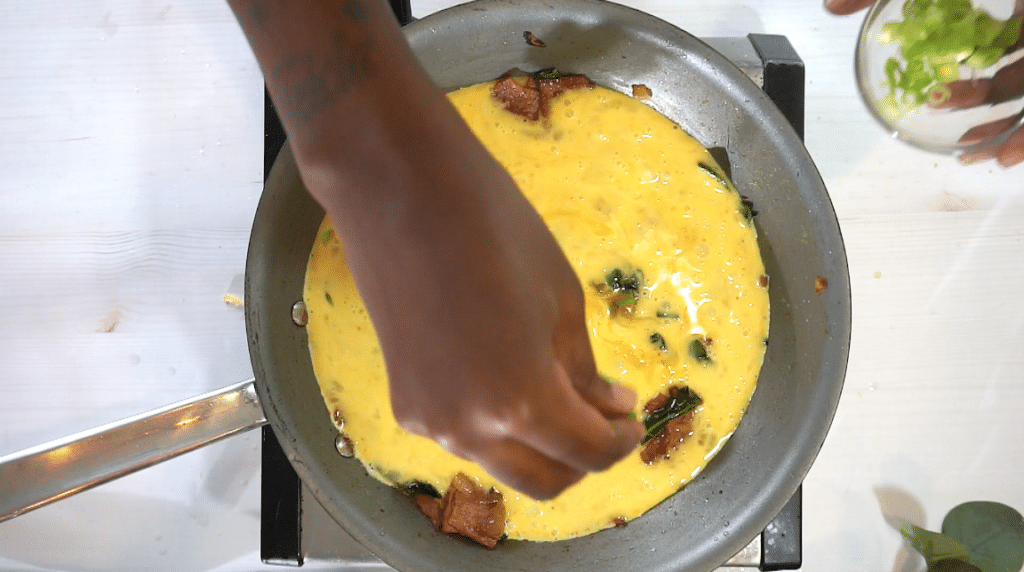 collard green omelette