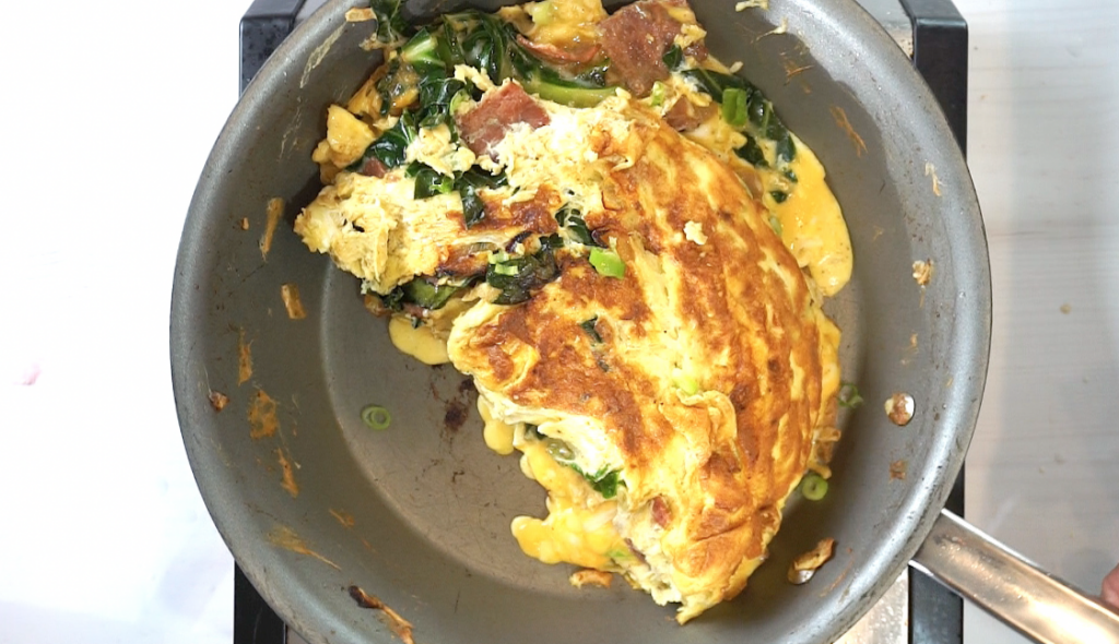 collard green omelette
