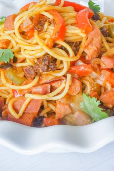 Easy Haitian Spaghetti Let s Eat Cuisine
