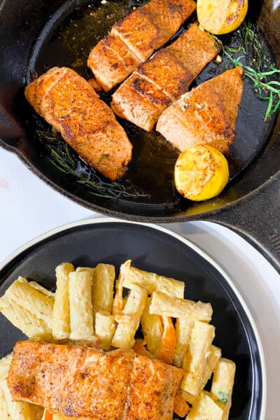 salmon rasta pasta