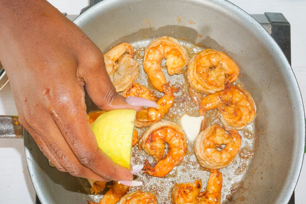 Soulfitgrill - Soulfitgrill Creole Kick Shrimp and Red Potatoes!! Cooked in  my Lodge Cast Iron skillet. #soulfitgrill www.soulfitgrill.com 1. Place 1  tbs of butter in a skillet with 1/4 of a red