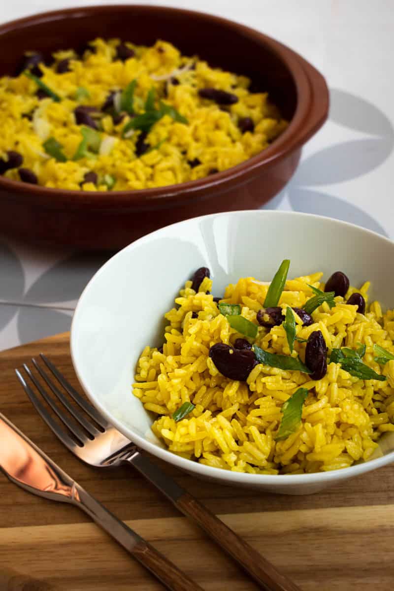 Yellow Rice and Red Beans
