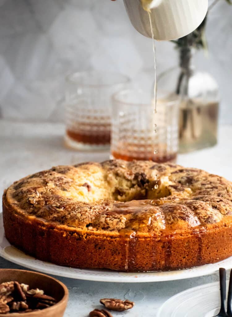 Golden Rum Cake with Pecans & Buttery Rum Glaze