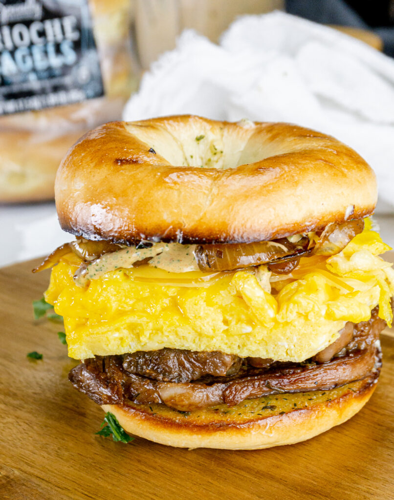 mc Donalds steak egg and cheese breakfast sandwich