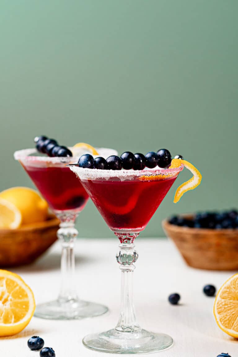 Blueberry Lemon Drop Martini - Let's Eat Cuisine