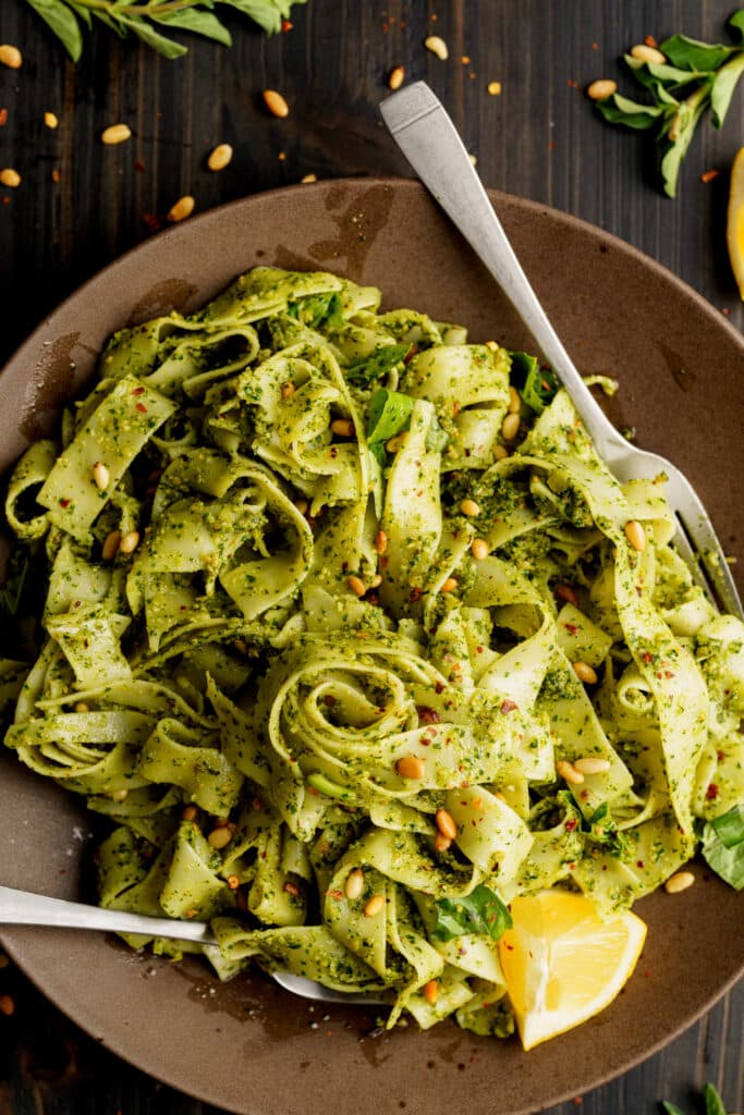 vegan pesto pasta