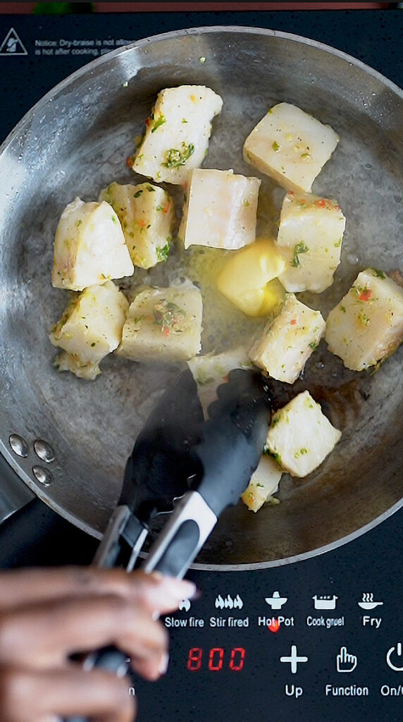 pan fried cod fish